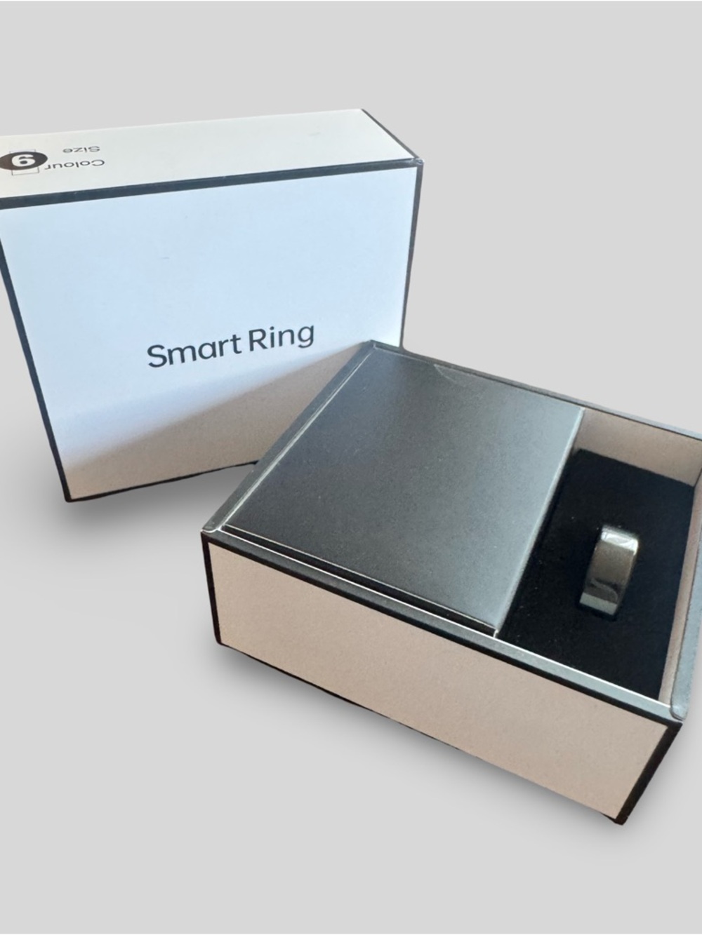 Smart Ring Wearable in Silver - Advanced Health & Notification Ring